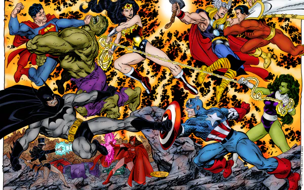 Comic JLA/Avengers HD Desktop Wallpaper | Background Image