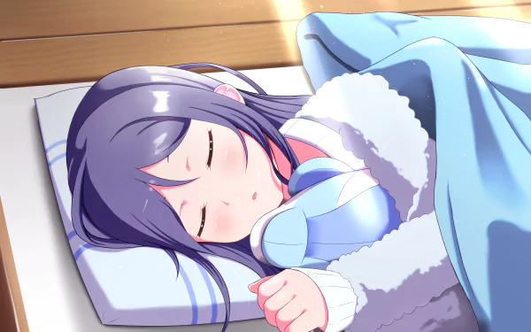 sleeping Kanan Matsuura Anime Love Live! Sunshine!! HD Desktop Wallpaper | Background Image