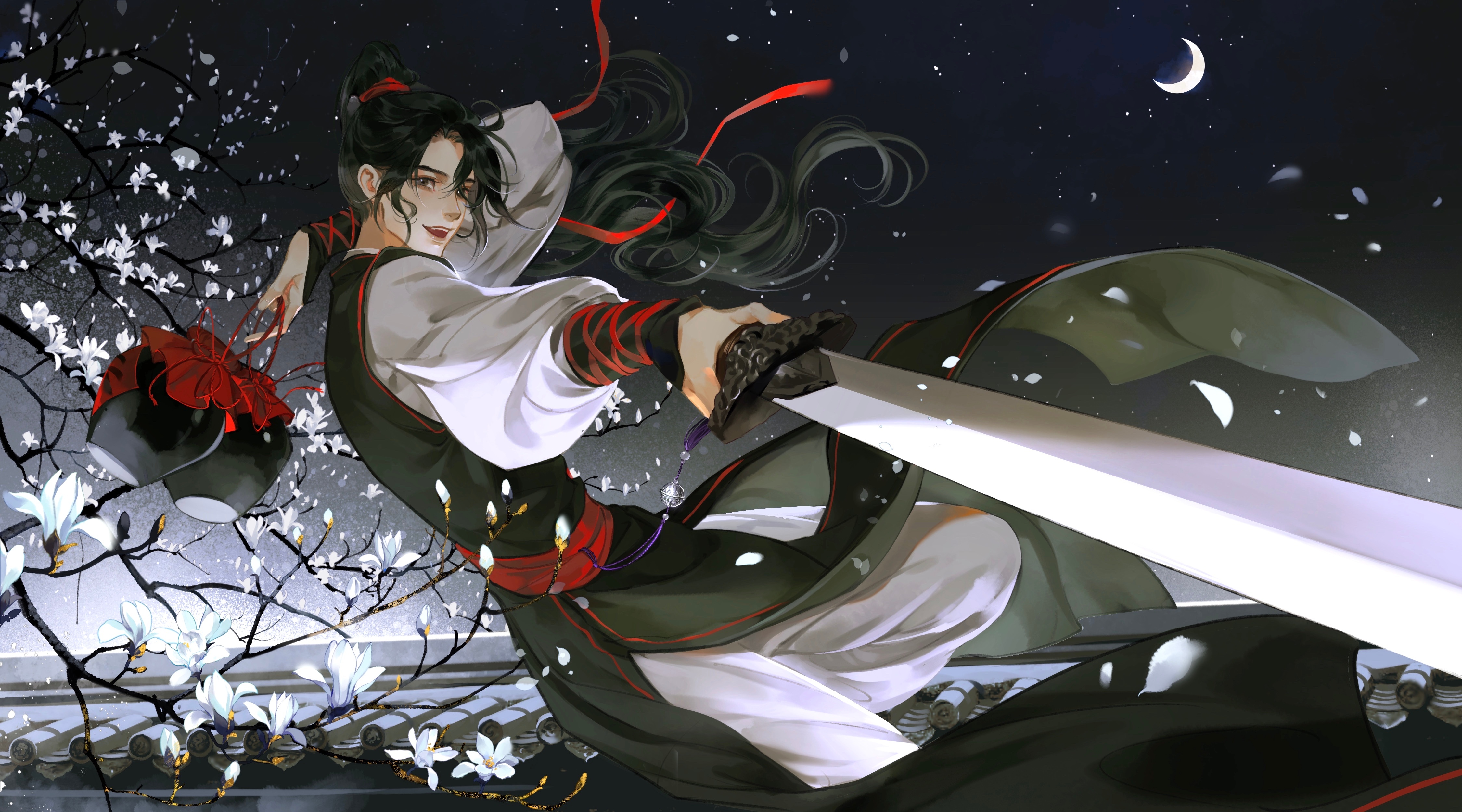 4K, picture-in-picture, wei wuxian, anime boys, mo dao zu shi, anime, HD  Wallpaper