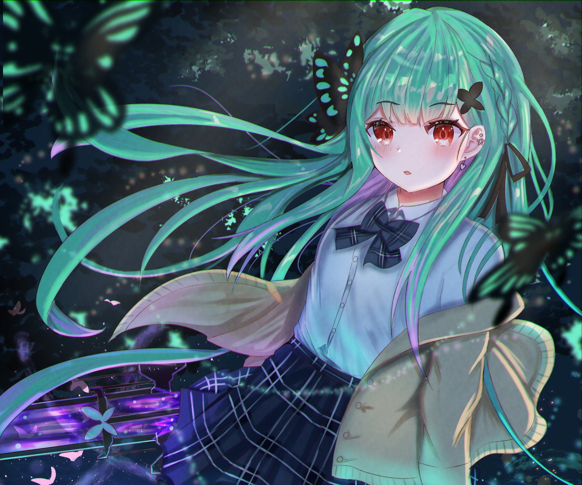 Download Aqua Hair Hololive Uruha Rushia Anime Virtual Youtuber HD Wallpaper