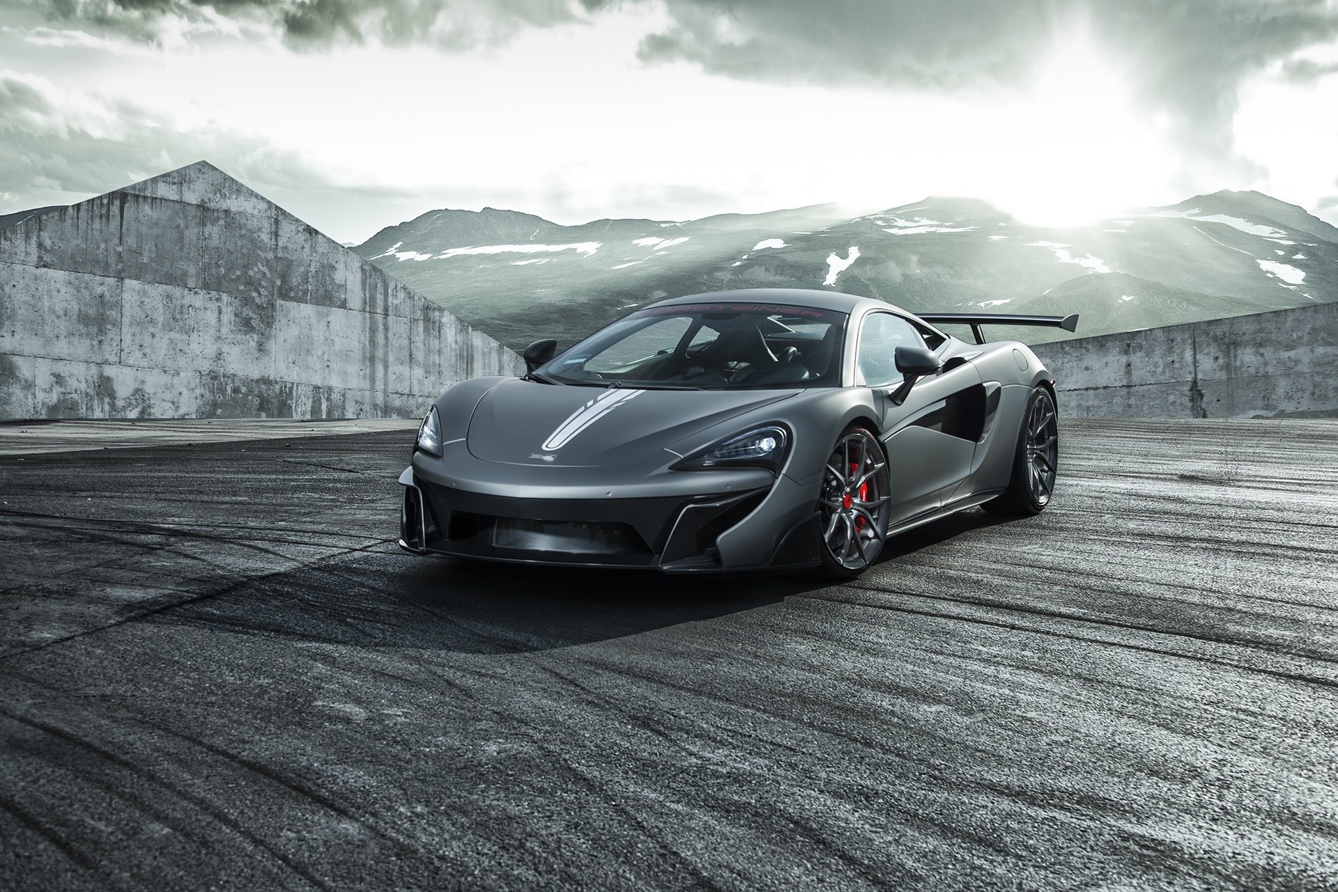 Download Silver Car Supercar Vehicle McLaren 570S HD Wallpaper
