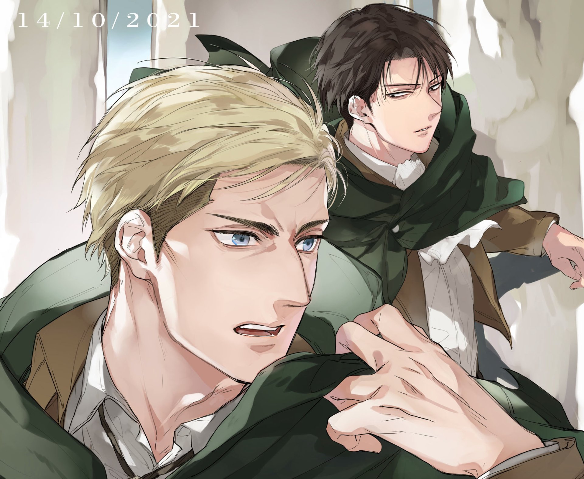 Download Erwin Smith Levi Ackerman Anime Attack On Titan HD Wallpaper