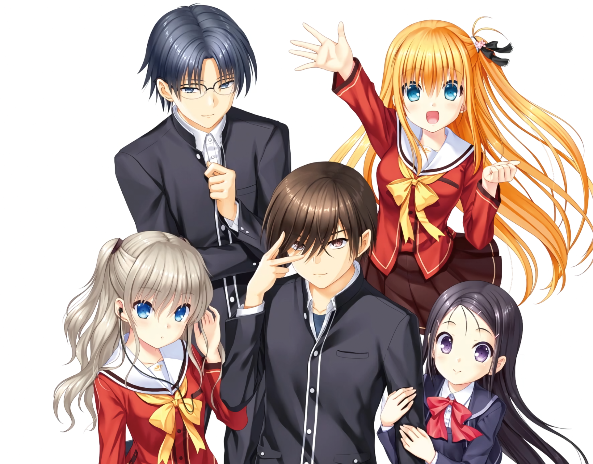 Download Joujirou Takajou Yusa Nishimori Ayumi Otosaka Yū Otosaka Nao Tomori Anime Charlotte HD Wallpaper