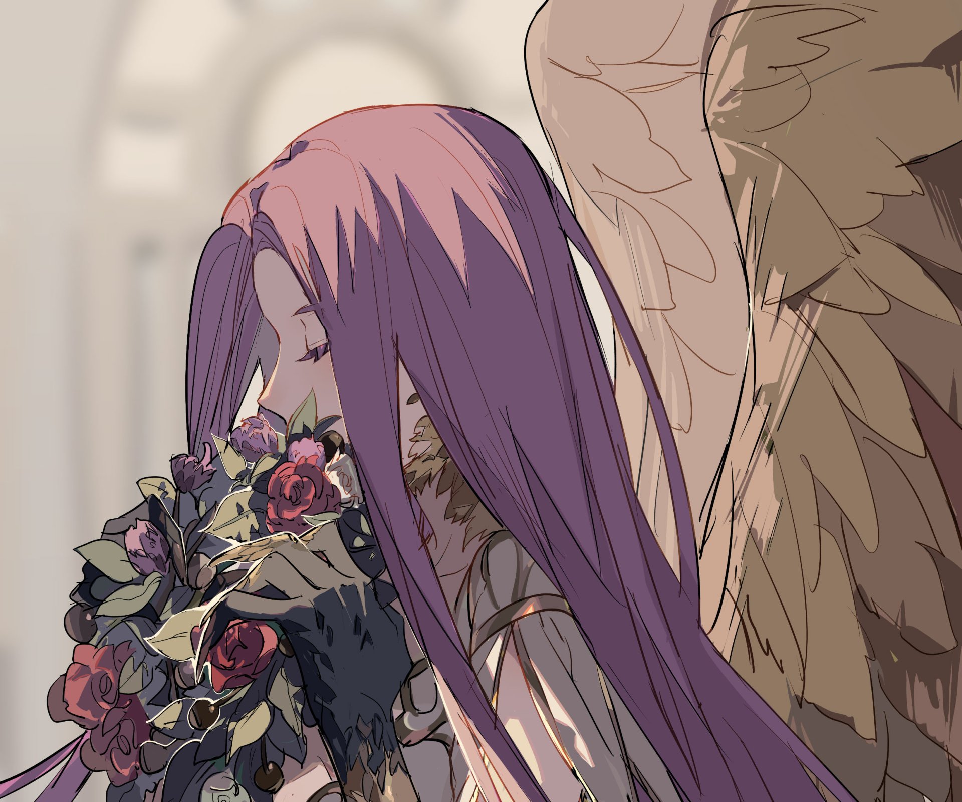 Rider: Angel of Roses — Fate/Stay Night HD Wallpaper