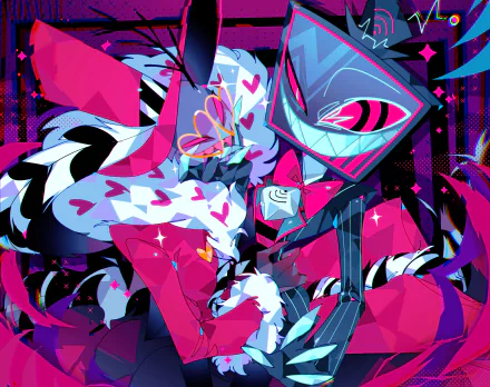 Valentino (Hazbin Hotel) Vox (Hazbin Hotel) TV Show Hazbin Hotel HD Desktop Wallpaper | Background Image