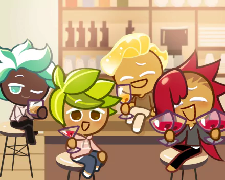 Herb Cookie (Cookie Run) Mint Choco Cookie (Cookie Run) Sparkling Cookie (Cookie Run) Vampire Cookie (Cookie Run) video game Cookie Run: OvenBreak HD Desktop Wallpaper | Background Image
