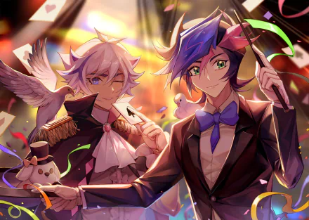 Ryoken Kogami Yusaku Fujiki Anime Yu-Gi-Oh! VRAINS HD Desktop Wallpaper | Background Image