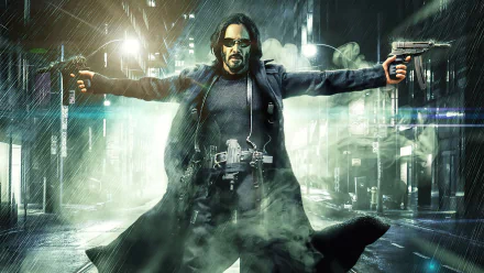 Neo (The Matrix) Keanu Reeves movie The Matrix Resurrections HD Desktop Wallpaper | Background Image