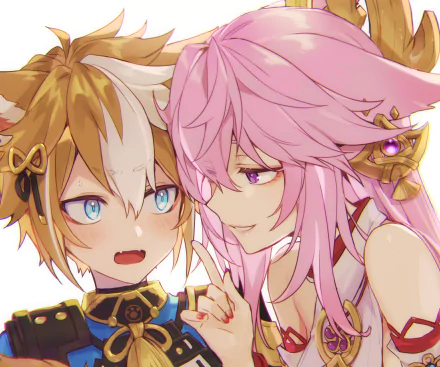 Yae Miko Guuji (Genshin Impact) Gorou (Genshin Impact) video game Genshin Impact HD Desktop Wallpaper | Background Image