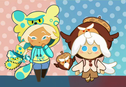 Roguefort Cookie Cream Puff Cookie (Cookie Run) video game Cookie Run: OvenBreak HD Desktop Wallpaper | Background Image