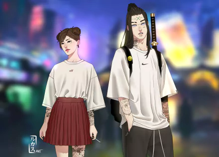 Off-White (Brand) Nike Neji Hyūga Tenten (Naruto) Anime Naruto HD Desktop Wallpaper | Background Image