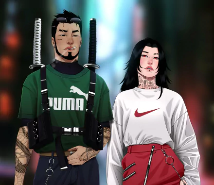 Kurenai Yūhi Asuma Sarutobi Nike Puma (Brand) Anime Naruto HD Desktop Wallpaper | Background Image