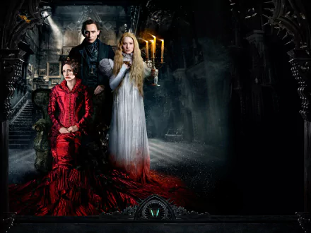 Jessica Chastain Tom Hiddleston Mia Wasikowska movie Crimson Peak HD Desktop Wallpaper | Background Image