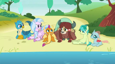 Gallus (My Little Pony) Silverstream (My Little Pony: Friendship is Magic) Ocellus (My Little Pony) Sandbar (My Little Pony) Smolder (My Little Pony) Yona (My Little Pony) TV Show My Little Pony: Friendship Is Magic HD Desktop Wallpaper | Background Image