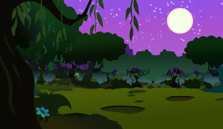 moon night forest Everfree Forest TV Show My Little Pony: Friendship Is Magic HD Desktop Wallpaper | Background Image