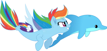 dolphin Rainbow Dash movie My Little Pony: The Movie HD Desktop Wallpaper | Background Image