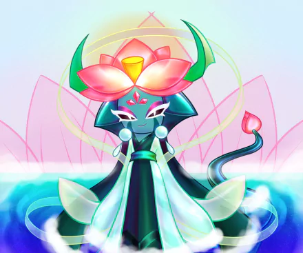 Lotus Dragon Cookie (Cookie Run) video game Cookie Run: OvenBreak HD Desktop Wallpaper | Background Image