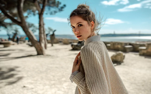 depth of field model woman Ksenia Kokoreva HD Desktop Wallpaper | Background Image