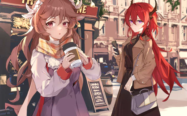 Eyjafjalla (Arknights) Surtr (Arknights) video game Arknights HD Desktop Wallpaper | Background Image