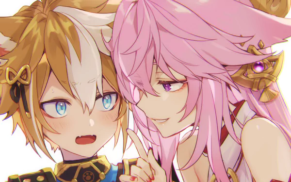 Yae Miko Guuji (Genshin Impact) Gorou (Genshin Impact) video game Genshin Impact HD Desktop Wallpaper | Background Image