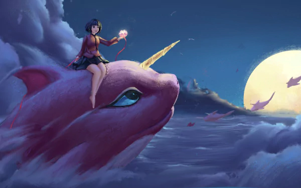 Anime Big Fish & Begonia HD Desktop Wallpaper | Background Image