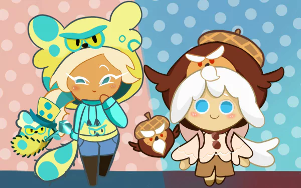 Roguefort Cookie Cream Puff Cookie (Cookie Run) video game Cookie Run: OvenBreak HD Desktop Wallpaper | Background Image
