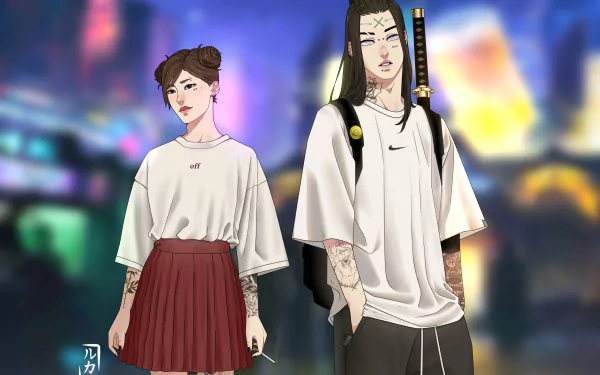 Off-White (Brand) Nike Neji Hyūga Tenten (Naruto) Anime Naruto HD Desktop Wallpaper | Background Image