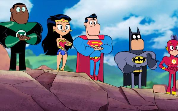 Justice League Barry Allen Flash John Stewart (Green Lantern) Green Lantern Batman Wonder Woman Superman movie Teen Titans Go! To the Movies HD Desktop Wallpaper | Background Image