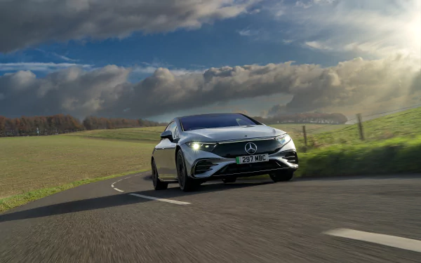 Mercedes-Benz EQS 450 AMG Line vehicle Mercedes-Benz EQS HD Desktop Wallpaper | Background Image