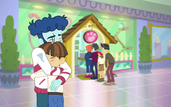 hug Wiz Kid (My Little Pony) Curly Winds (My Little Pony) TV Show My Little Pony: Equestria Girls HD Desktop Wallpaper | Background Image