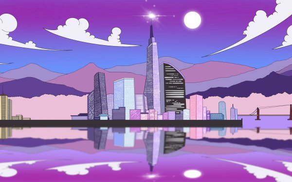 Artistic City Reflection HD Wallpaper | Background Image