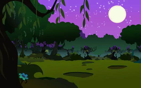 moon night forest Everfree Forest TV Show My Little Pony: Friendship Is Magic HD Desktop Wallpaper | Background Image