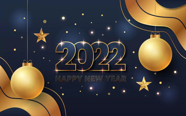 Happy New Year holiday New Year 2022 HD Desktop Wallpaper | Background Image