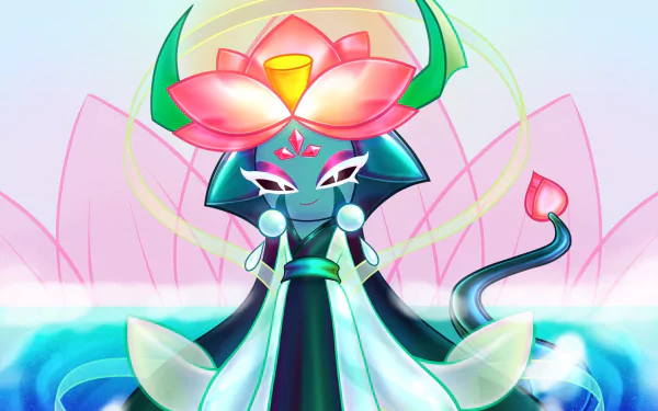 Lotus Dragon Cookie (Cookie Run) video game Cookie Run: OvenBreak HD Desktop Wallpaper | Background Image