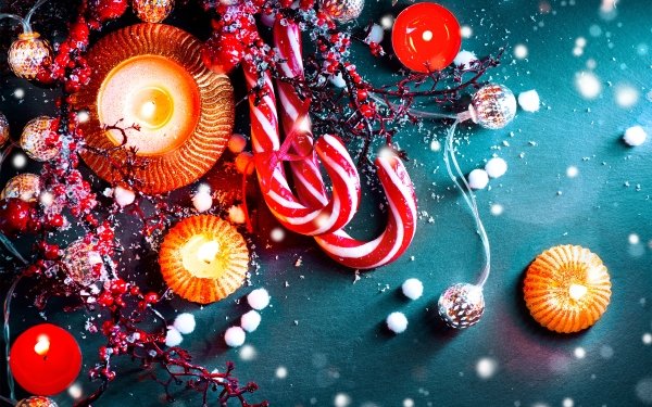 Photography Candle Candy Cane HD Wallpaper | Background Image
