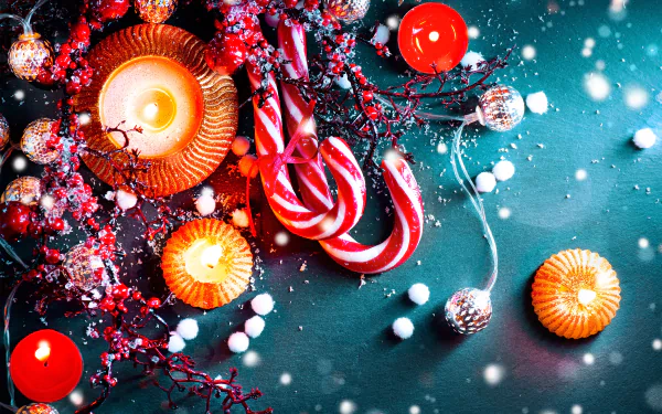 candy cane photography candle HD Desktop Wallpaper | Background Image
