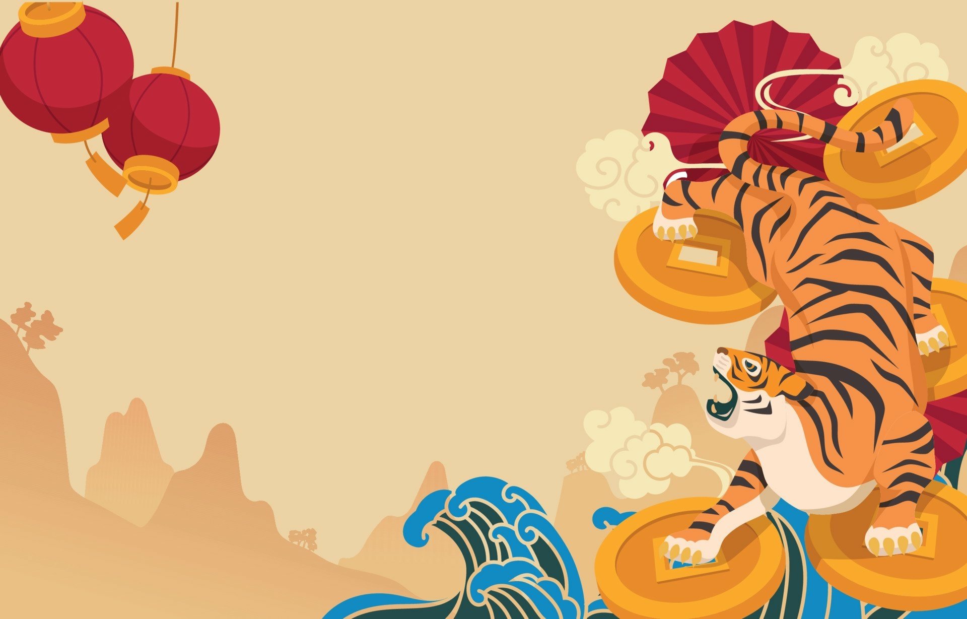 Download Tiger Year Of The Tiger Holiday Chinese New Year HD Wallpaper