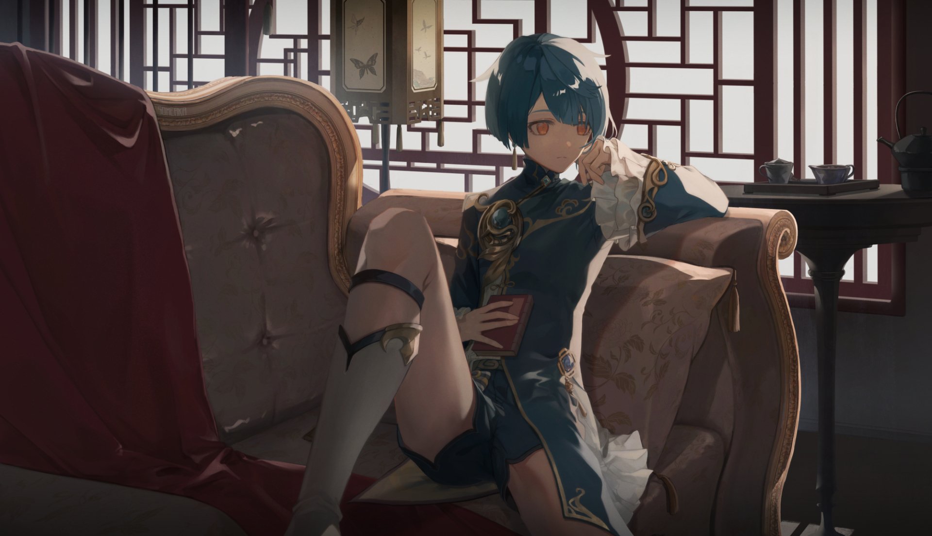 Download Xingqiu (Genshin Impact) Video Game Genshin Impact HD Wallpaper by 染赤