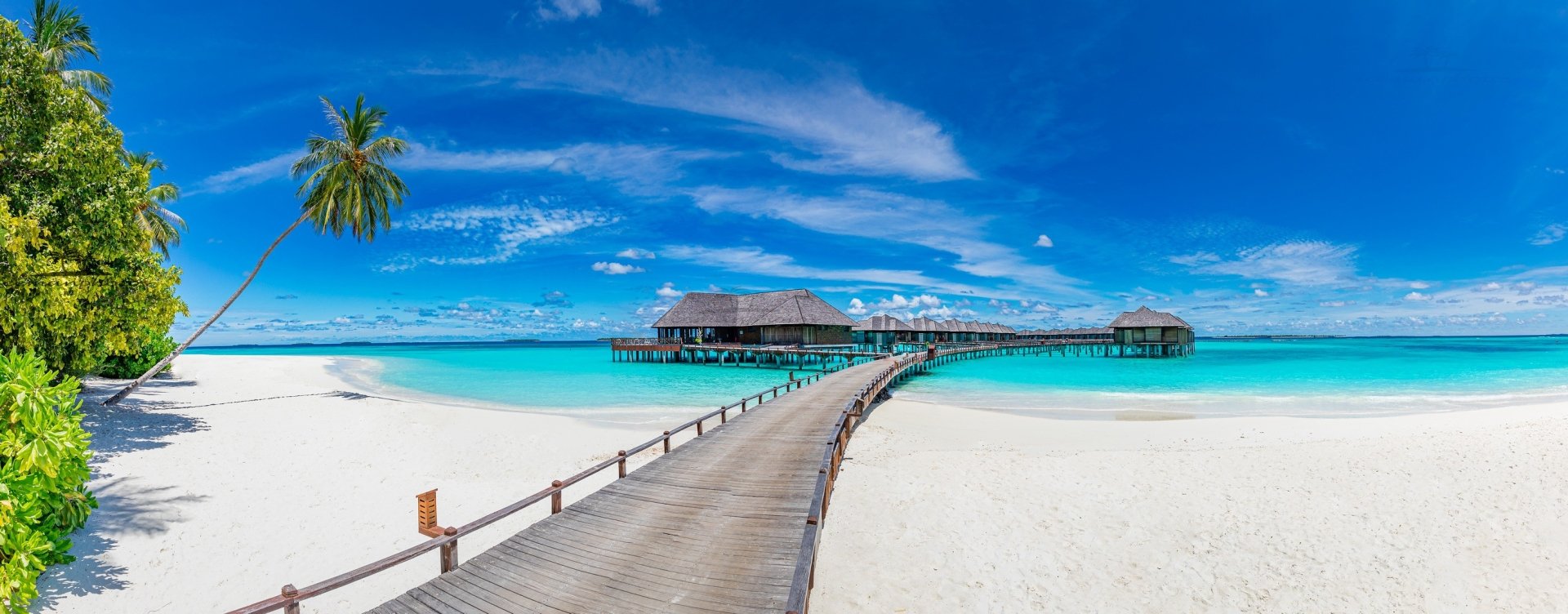 Download Tropical Bungalow Maldives Beach Sand Photography Holiday HD Wallpaper