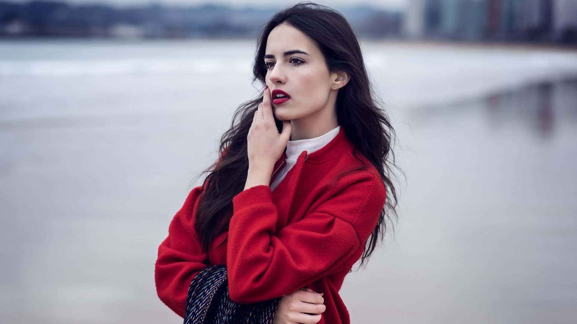 Download Black Hair Woman Model 4k Ultra HD Wallpaper