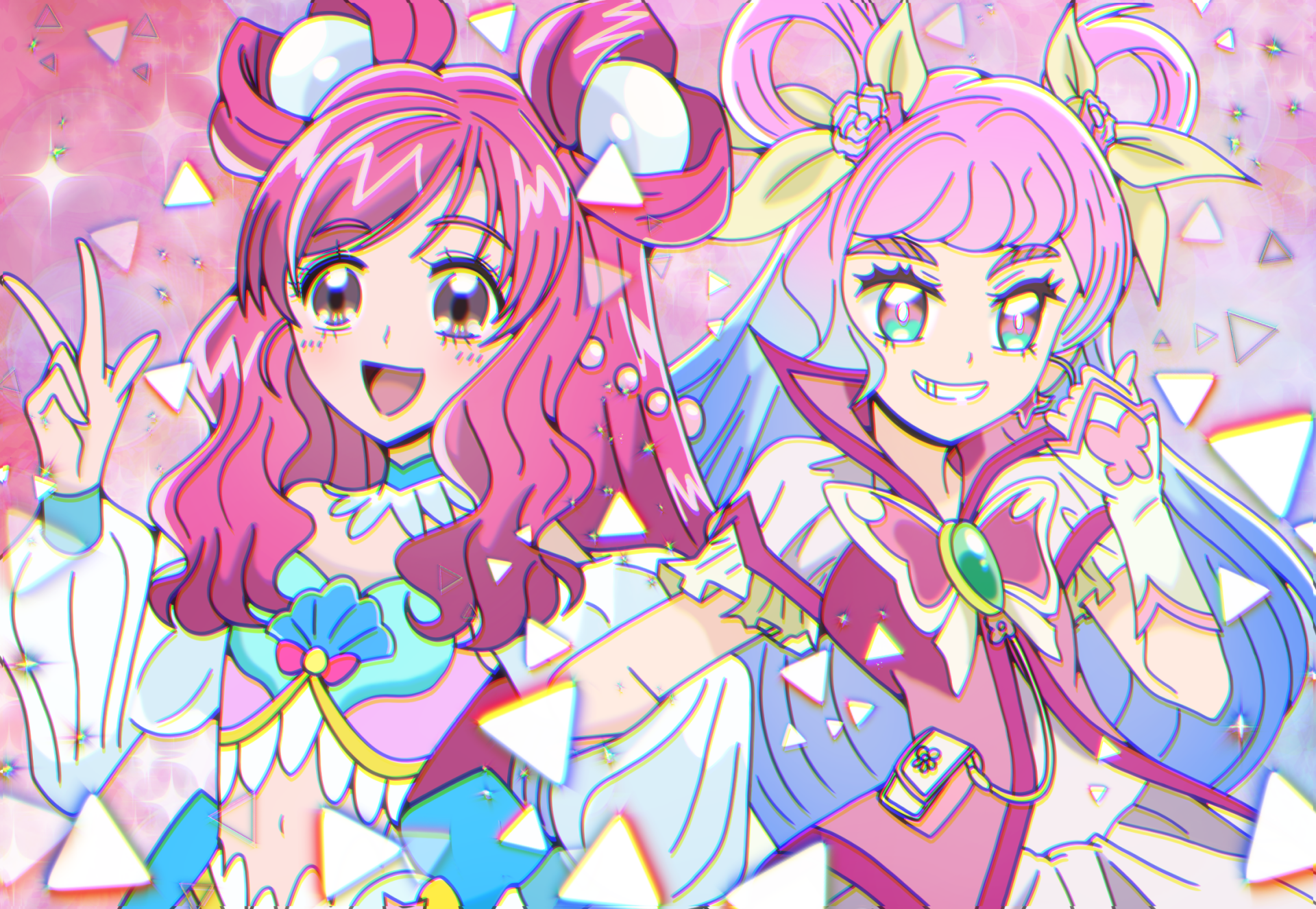 Download Yumehara Nozomi Laura (Pretty Cure) Cure La Mer Cure Dream Anime Tropical-Rouge! Pretty Cure HD Wallpaper