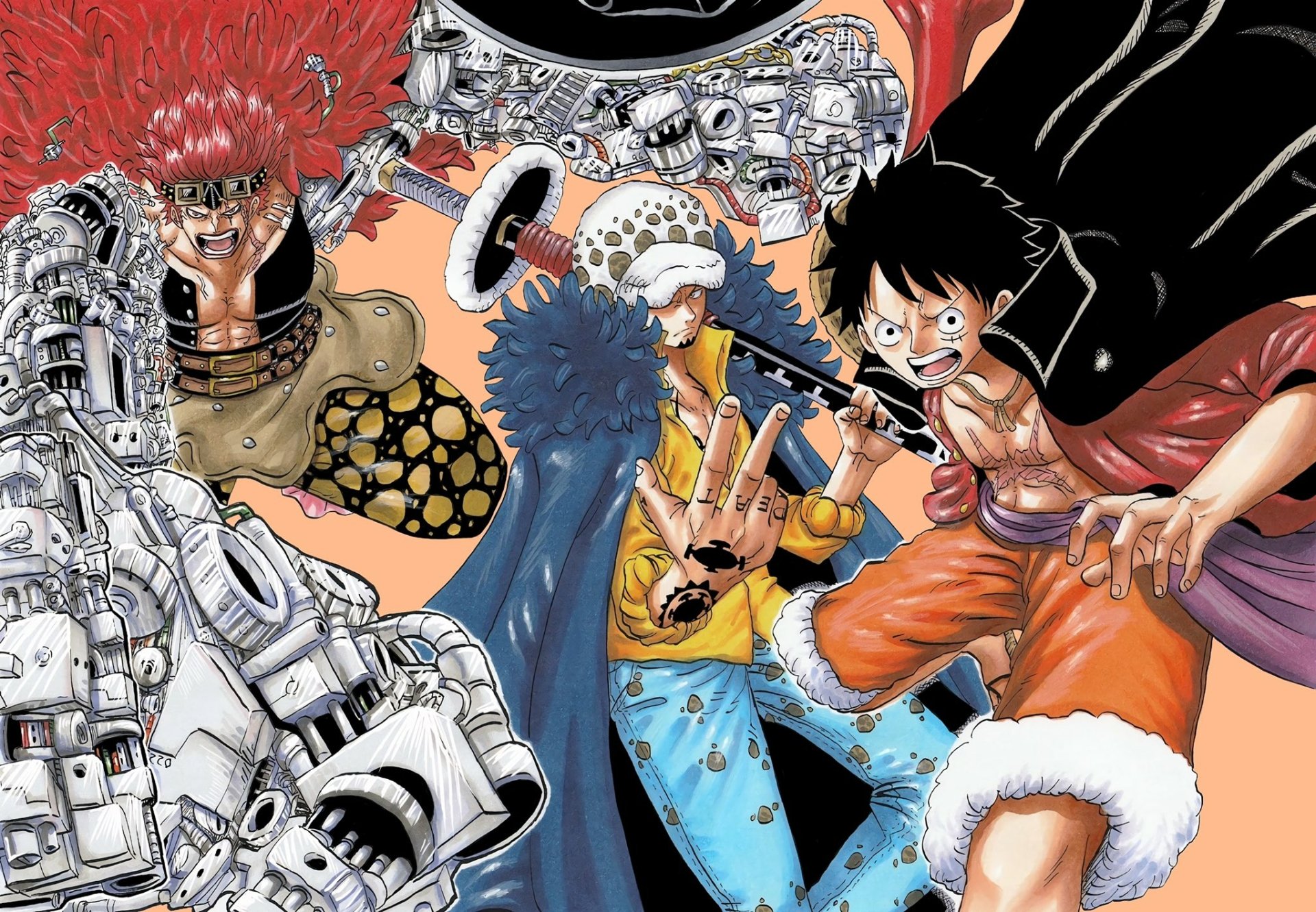 Download Eustass Kid Trafalgar Law Monkey D. Luffy Anime One Piece HD ...