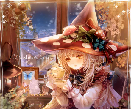 witch hat Anime girl anime girl HD Desktop Wallpaper | Background Image