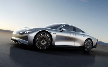 electric car silver car vehicle Mercedes-Benz Vision EQXX HD Desktop Wallpaper | Background Image