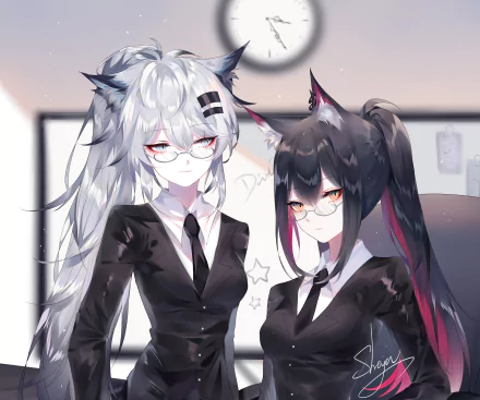 Texas (Arknights) Lappland (Arknights) video game Arknights HD Desktop Wallpaper | Background Image