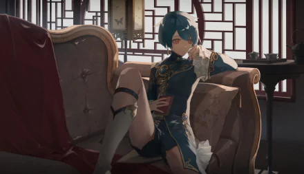 Xingqiu (Genshin Impact) video game Genshin Impact HD Desktop Wallpaper | Background Image