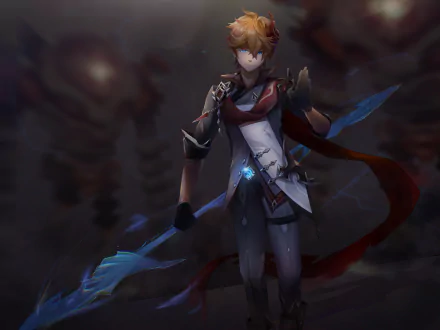 Tartaglia Childe (Genshin Impact) video game Genshin Impact HD Desktop Wallpaper | Background Image