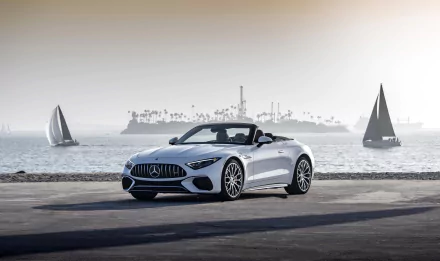 cabriolet Mercedes-AMG SL 55 4MATIC vehicle Mercedes-AMG SL HD Desktop Wallpaper | Background Image