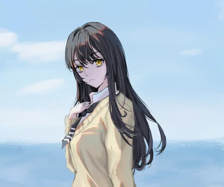 Miko Yotsuya Anime Mieruko-chan HD Desktop Wallpaper | Background Image