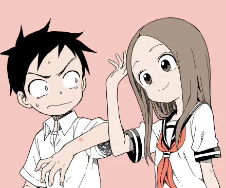 Nishikata (Karakai Jouzu no Takagi-san) Takagi (Karakai Jouzu no Takagi-san) Anime Teasing Master Takagi-san HD Desktop Wallpaper | Background Image
